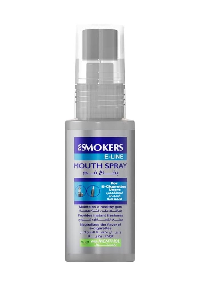 Eva Smokers E-Line Mouth Spray with Menthol Flavor for E-Cigarette Users, 20 ml - Image 1